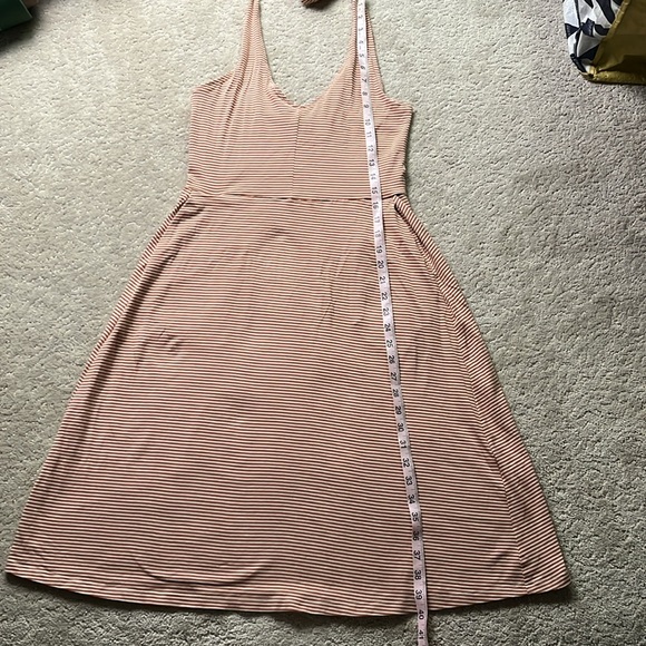 Pact Organic Cotton Shell Stripe Fit & Flare Halter Dress - S - Picture 9 of 12